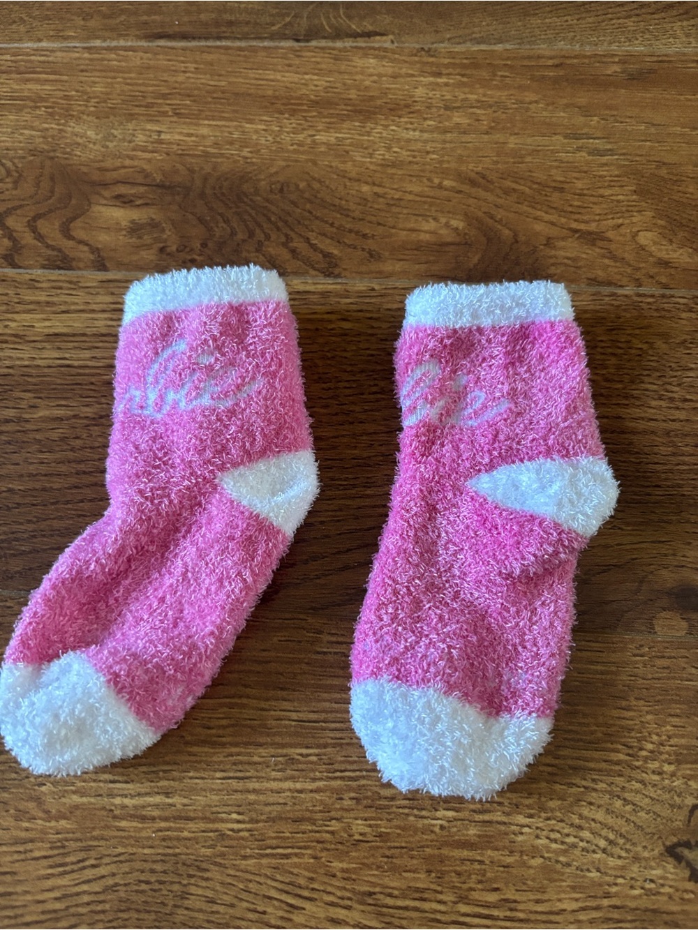Barbie Cozy Pink Fuzzy Socks